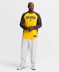 Nike Men's Gold San Diego Padres Authentic Collection Raglan Dri-fit Sweatshirt