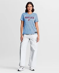 Nike Women's Light Blue Philadelphia Phillies Authentic Collection Alternate Logo Velocity Dri-fit T-Shirt