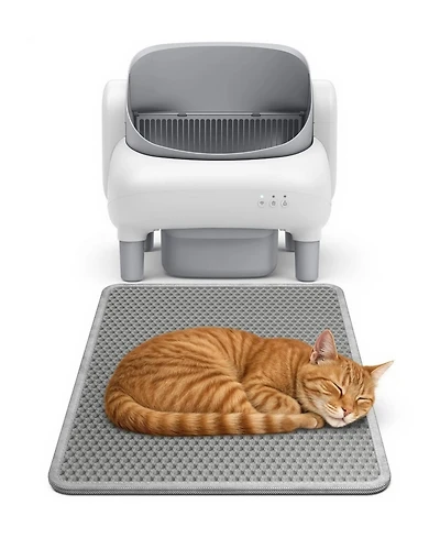 Cumrige Waterproof Eva Cat Litter Mat, Double-Layer Honeycomb Litter Trapping Mat, Easy Clean Floor Protector for Cat Litter Box Area