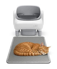 Cumrige Waterproof Eva Cat Litter Mat, Double-Layer Honeycomb Litter Trapping Mat, Easy Clean Floor Protector for Cat Litter Box Area