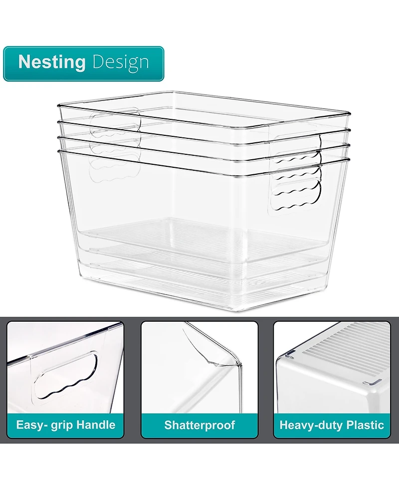 Sorbus Pack Large Clear Storage Containers for Pantry, Fridge, Cabinet