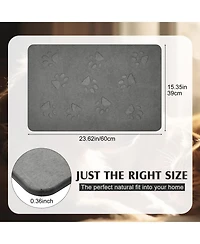 Aronkl Diatomaceous Earth Pet Feeding Mat Absorbent Non-Slip Quick Drying Easy Clean