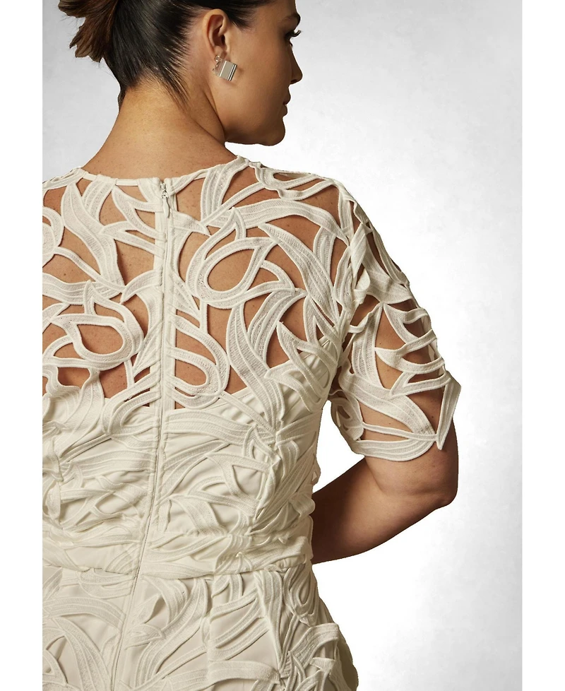 Eloquii Plus Short-Sleeve Lace Jumpsuit