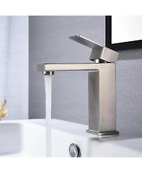 Phying Waterfall Spout Bathroom Faucet,Single Handle Bathroom Vanity Sink Faucet
