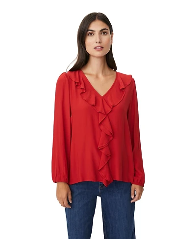 Masai Copenhagen Women's Mabeauna Ruffled V-Neck Blouse