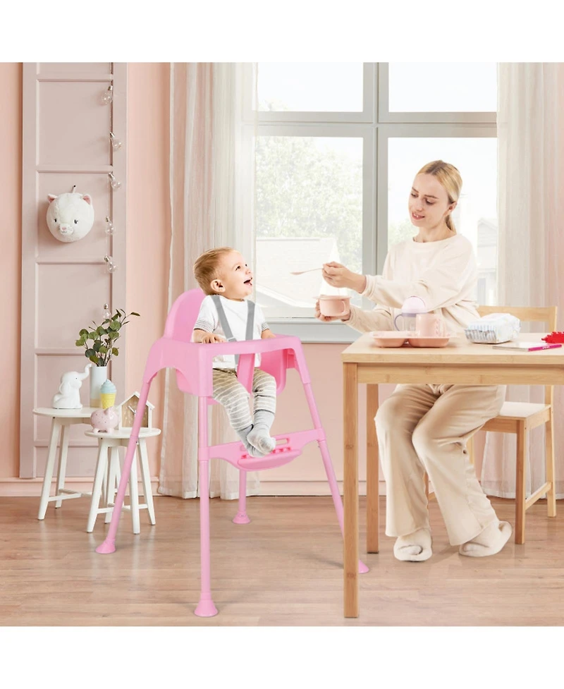 Gouun Toddler 4-in-1 Convertible High Chair with Removable Dishwasher-Safe Tray