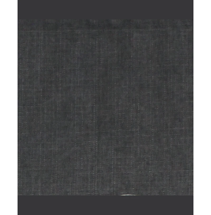 Rlf Home R-Crosby Essential Solid Color Fabric Printed Regal Valance 3inch Rod Pocket Iron Charcoal