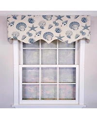Rlf Home Cotton Seashells Regal With Lining Rod Pocket Window Valance
