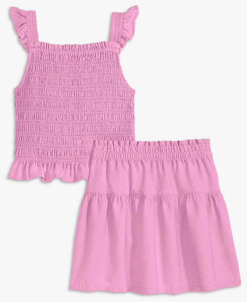 Epic Threads Girls' Xs-xl Solid Smocked Top & Skirt, 2-Piece Set, Macy's Exclusive