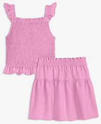 Epic Threads Girls' Xs-xl Solid Smocked Top & Skirt, 2-Piece Set, Macy's Exclusive