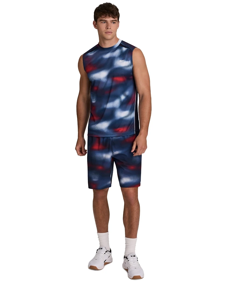 Reebok Men's 9" Regular-Fit Ombre Print Athletic Shorts