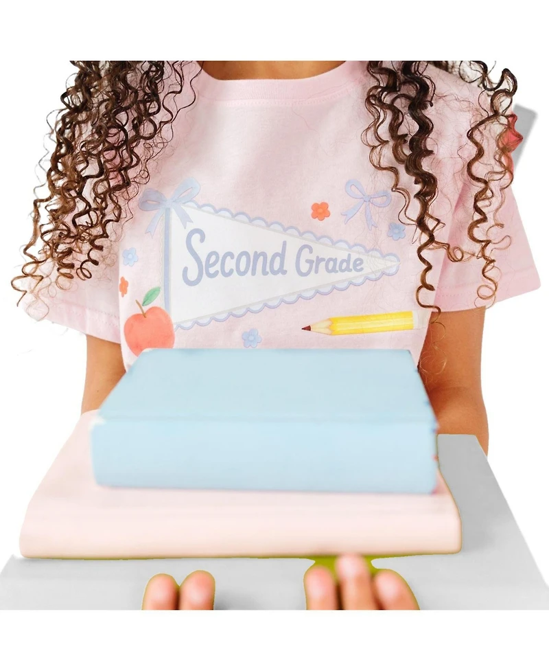 Sweet Wink Little Girls Second Grade Pennant Short Sleeve T-Shirt