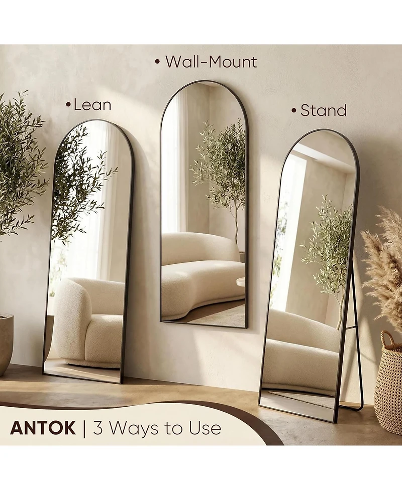Antok Full Length Mirror, 59"x16" Floor Mirror for Bedroom, Hanging Mounted Living Room Cloakroom