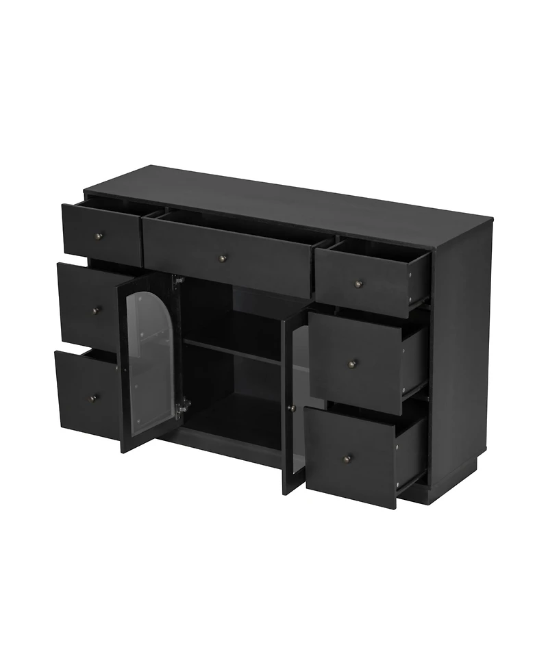 Storage Cabinet with 2 doors and 7 drawers