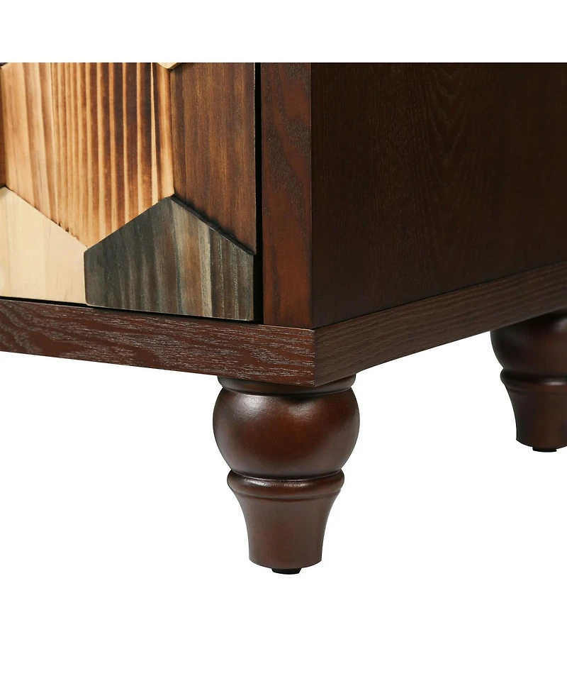 Streamdale Furniture 59.8 Inch Sideboard with Honeycomb Pattern Modern Accent Cabinet