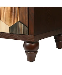 Streamdale Furniture 59.8 Inch Sideboard with Honeycomb Pattern Modern Accent Cabinet