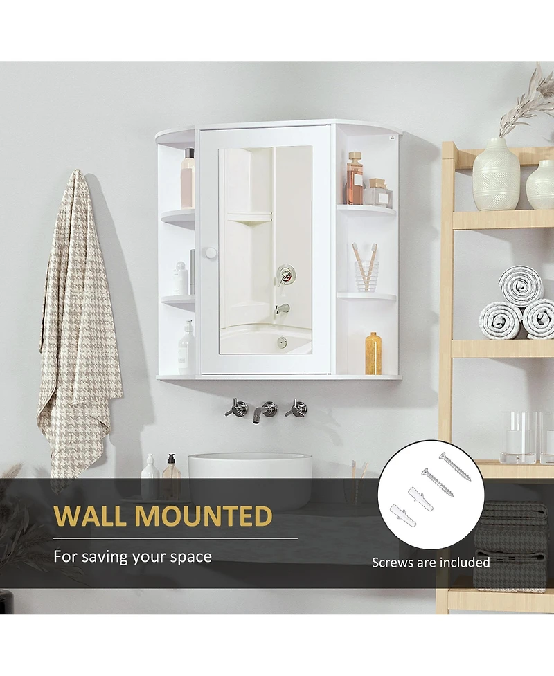 Phying Wall Mounted Bathroom Mirror Cabinet Medicine Cabinet with Multiple Storage Shelves for Bathroom Organizer