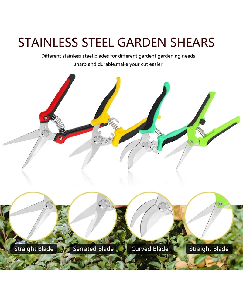 Xdovet Garden Pruning Shears Set Gloves Storbag Stainless Steel Trimming Tools Kit