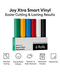Cricut Joy Xtra Die-Cutting Machine with Smart Vinyl Sampler Packs, Transfer Tape and Tool Set Bundle