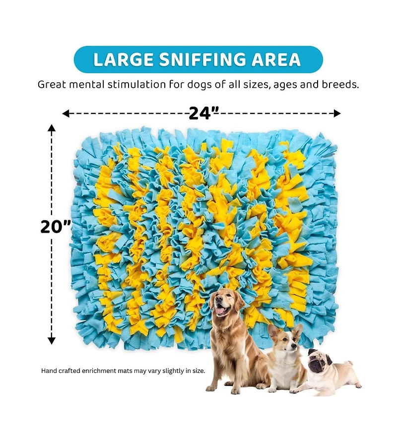 Aronkl Large Breed Dog Slow Feeder Sniff Mat Interactive Enrichment Toy