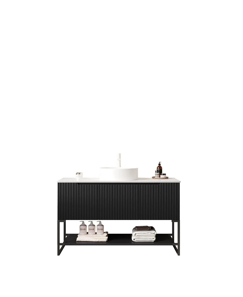 Phying 48 Inch Freestanding Bathroom Vanity with Sink Modern Storage Cabinet for Home Bathroom Decor