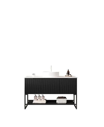 Phying 48 Inch Freestanding Bathroom Vanity with Sink Modern Storage Cabinet for Home Bathroom Decor