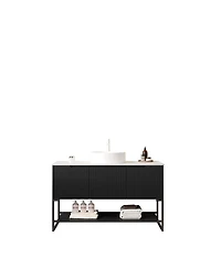 Phying 48 Inch Freestanding Bathroom Vanity with Sink Modern Storage Cabinet for Home Bathroom Decor