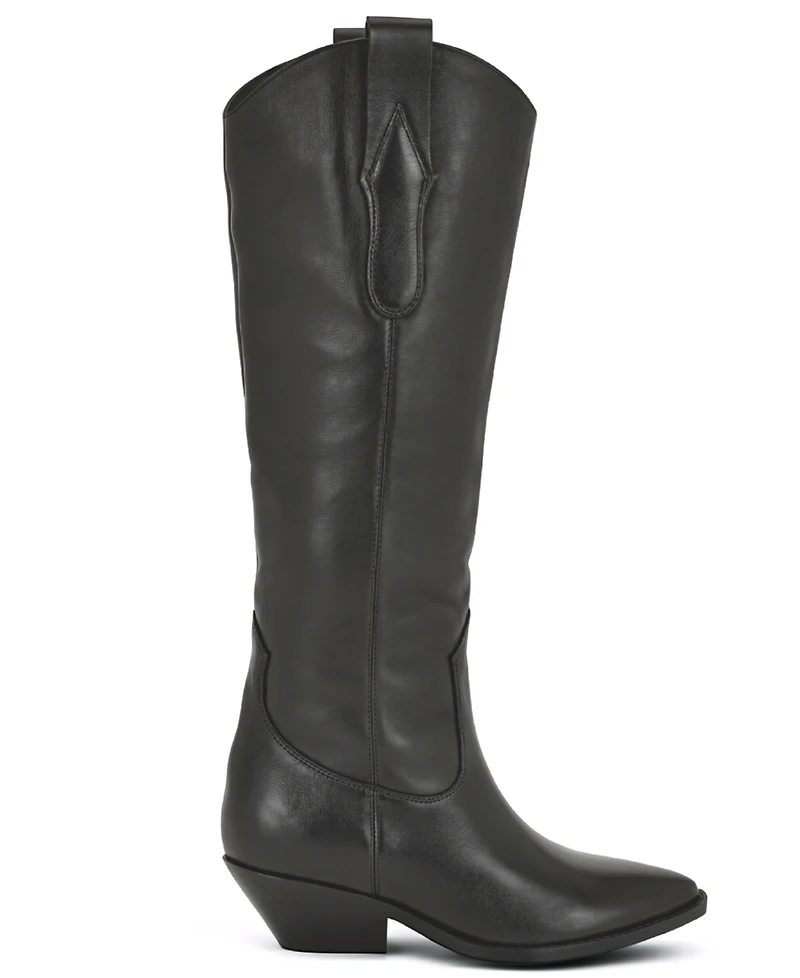 Nine West Women's Asken Western Block Heel Dress Boots