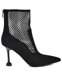 Nine West Women's Goane Fishnet Pointed Toe Dress Booties