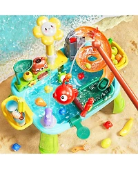 Gnuadz Water Table Play Sink Electric Faucet Fishing Game Kitchen Toy