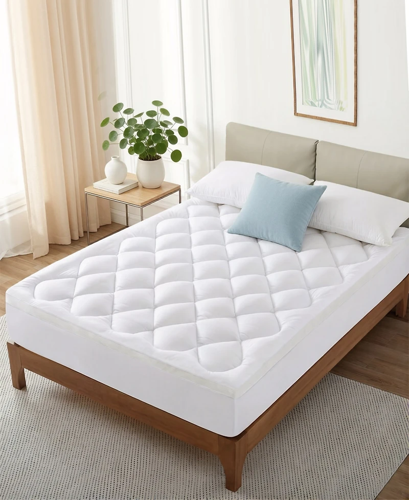 Unikome Waterproof Diamond-Quilted Ultra Plush Mattress Pad