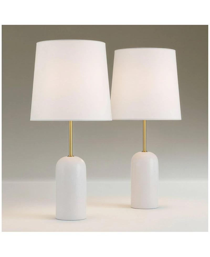 360 Lighting Daleti 25 inches High Marble Table Lamp Set of 2