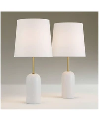 360 Lighting Daleti 25 inches High Marble Table Lamp Set of 2