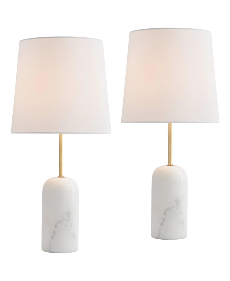 360 Lighting Daleti 25 inches High Marble Table Lamp Set of 2