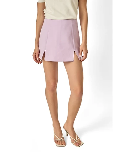 English Factory Women's Side Slit Mini Skort