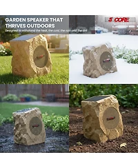 5 Core Outdoor Rock Speakers 100W Bluetooth Waterproof Landscape Speaker for Patio Pool Outdoor