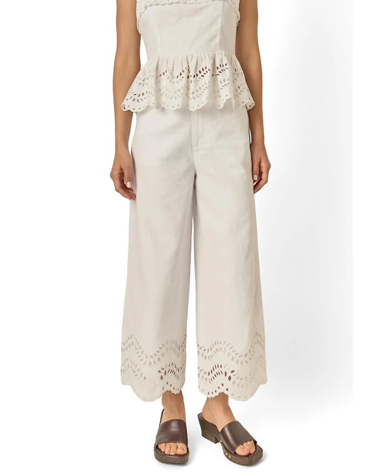English Factory Women's Eyelet Pants
