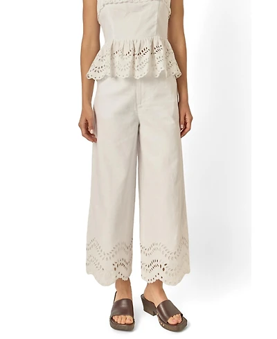 English Factory Women's Eyelet Pants