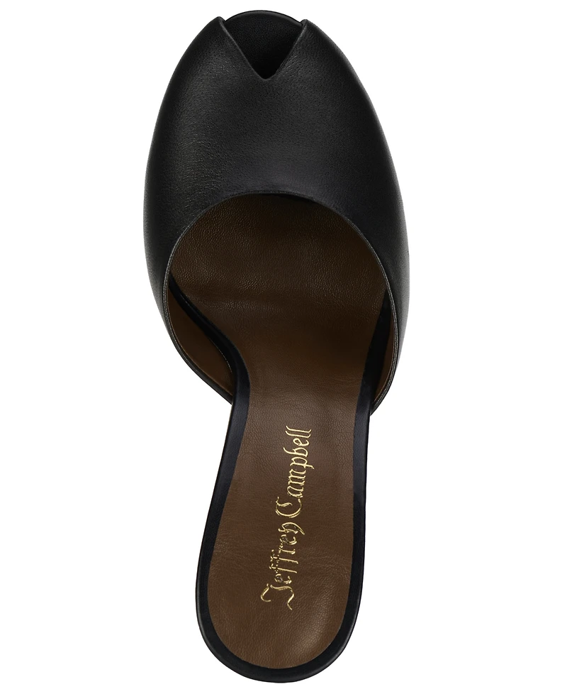 Jeffrey Campbell Women's Fresa Sculpted Peep-Toe Dress Mules