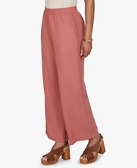 Ruby Rd. Petite Lace Trim Lightweight Pull-On Pants