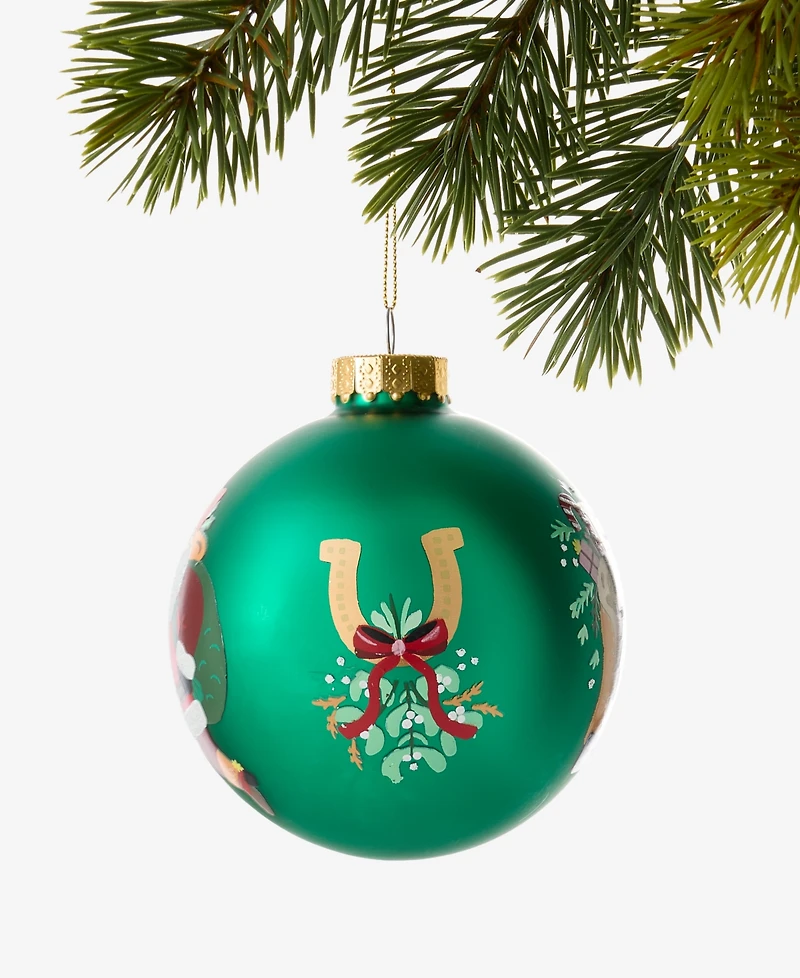 Holiday Lane Texas Cowboy Santa Ball Ornament, Macy's Exclusive