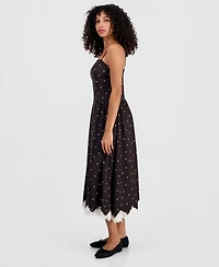 On 34th Women's Playful Dots Lace-Trim Dress, Macy's Exclusive