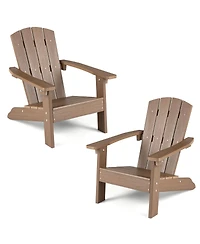 Gymax Piece Kid's Adirondack Chair All-Weather Hips Toddler Lawn w/ Ergonomic Design