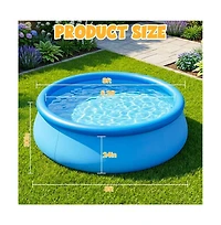 Aofar 96" Inflatable Pool Family Above Ground Blow Up Yard Outdoor Summer Water Fun