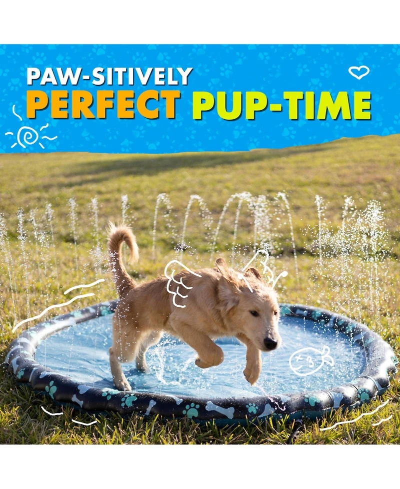 Aofar 89'' Splash Pad Sprinkler Dogs Kids Outdoor Pool Yard