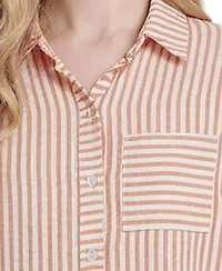 Ny Collection Petite 3/4 Sleeve Roll Tab Blouse