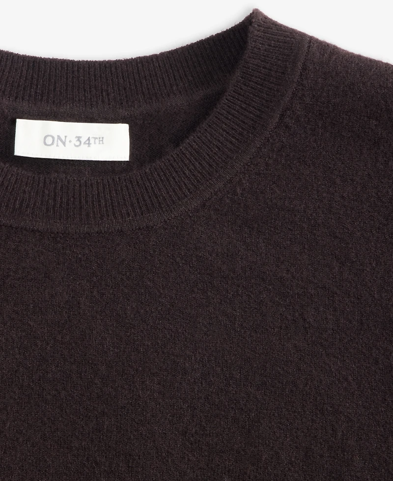 On 34th Women's Short-Sleeve Easy Crewneck Sweater Tee, Macy's Exclusive