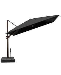 Pellebant Outdoor Patio 9X11Feet Aluminum Cantilever Umbrella with Rod Wheel Base