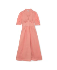 Reiss Women's Short-Sleeve Waisted Midi Dress