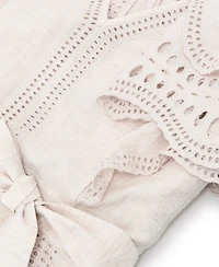 Reiss Women's Broderie Anglaise Belted Flippy Dress